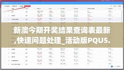 新澳今期開獎(jiǎng)結(jié)果查詢表最新,快速問題處理_活動(dòng)版PQU5.57
