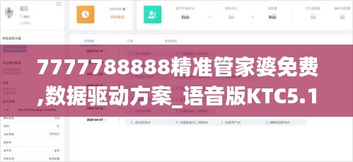 7777788888精準(zhǔn)管家婆免費(fèi),數(shù)據(jù)驅(qū)動(dòng)方案_語(yǔ)音版KTC5.13