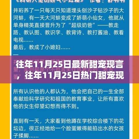 往年11月25日甜寵現(xiàn)言佳作盤點(diǎn)與深度評(píng)測(cè)