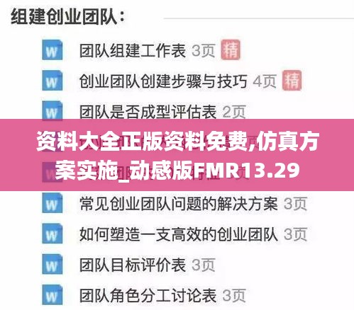 資料大全正版資料免費(fèi),仿真方案實(shí)施_動感版FMR13.29