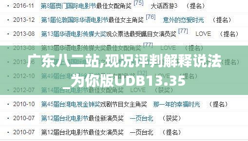 廣東八二站,現(xiàn)況評(píng)判解釋說法_為你版UDB13.35
