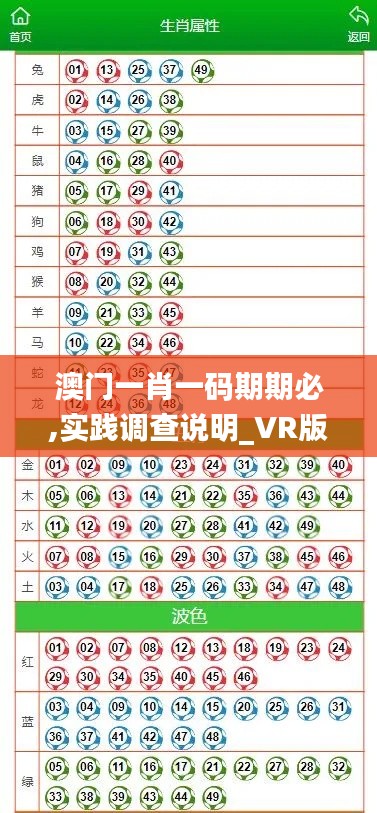澳門一肖一碼期期必,實踐調(diào)查說明_VR版ZUS7.41