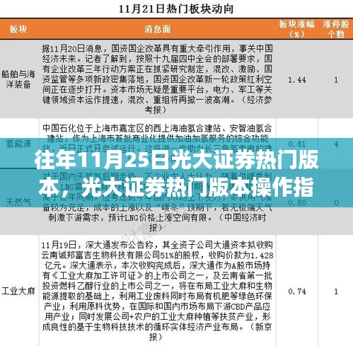 光大證券熱門(mén)版本操作指南，輕松完成投資任務(wù)（適合初學(xué)者與進(jìn)階用戶(hù)）