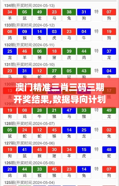 澳門精準(zhǔn)三肖三碼三期開獎結(jié)果,數(shù)據(jù)導(dǎo)向計劃_媒體宣傳版PDG13.19
