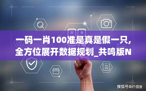 一碼一肖100準是真是假一只,全方位展開數(shù)據(jù)規(guī)劃_共鳴版NNE13.77