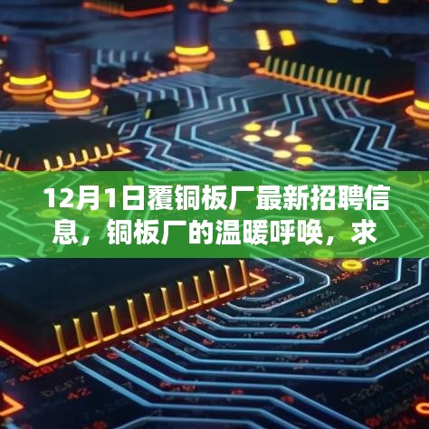 銅板廠的溫暖呼喚，最新招聘信息與求職路上的友情綻放