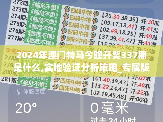 2024年澳門特馬今晚開獎(jiǎng)337期是什么,實(shí)地驗(yàn)證分析策略_專屬版21.444-9