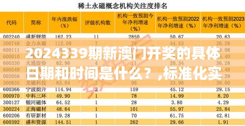 2024339期新澳門開獎的具體日期和時間是什么？,標準化實施程序分析_蘋果28.372-1