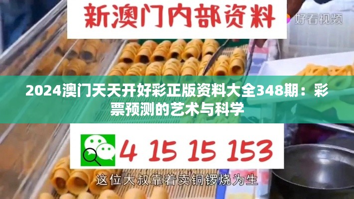 2024澳門天天開好彩正版資料大全348期：彩票預測的藝術與科學