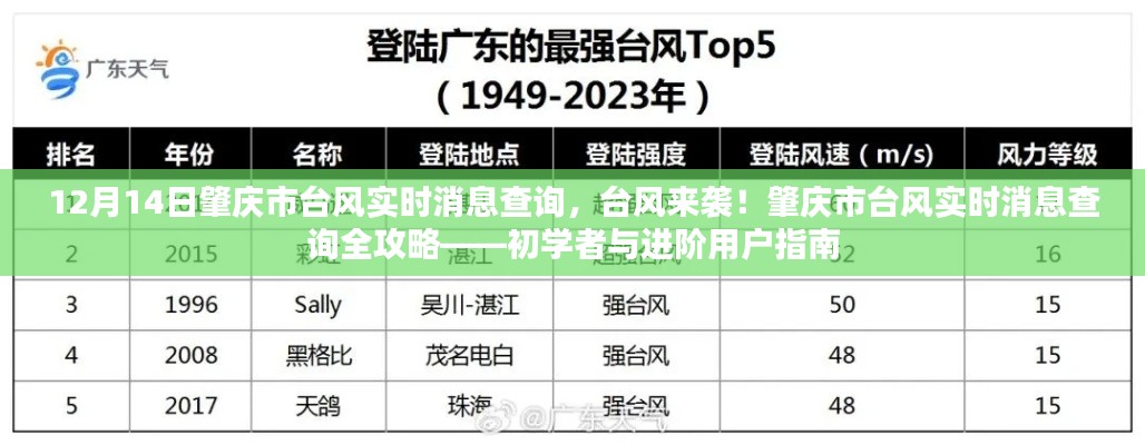 肇慶市臺風(fēng)來襲實時消息查詢?nèi)ヂ?，初學(xué)者與進階指南（臺風(fēng)實時消息查詢）