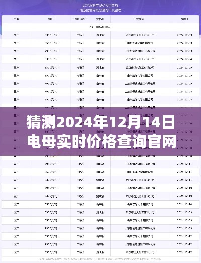 揭秘電母實(shí)時(shí)價(jià)格查詢官網(wǎng)，洞悉未來價(jià)格走勢(shì)，預(yù)測(cè)電母最新價(jià)格動(dòng)向（2024年預(yù)測(cè)）