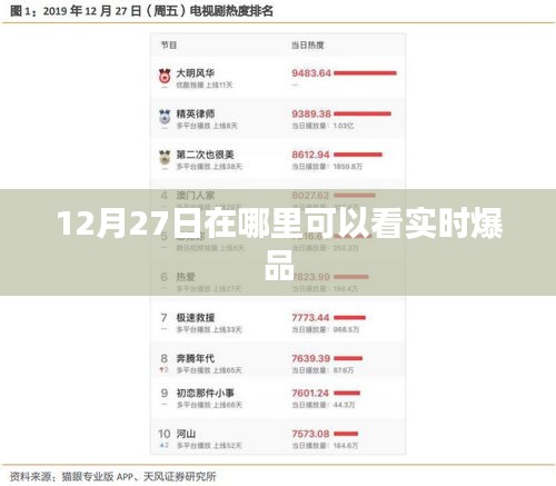 12月27日實(shí)時(shí)爆品觀看指南