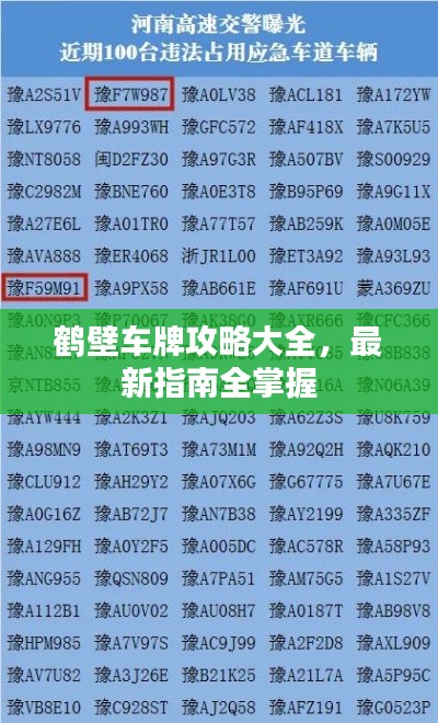 鶴壁車牌攻略大全，最新指南全掌握