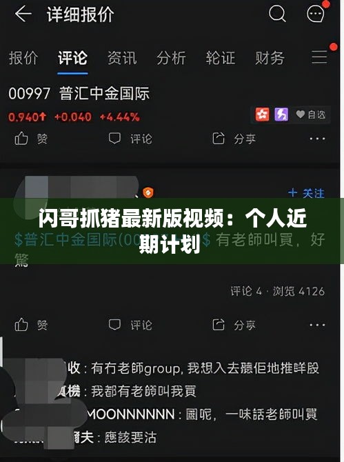 閃哥抓豬最新版視頻：個人近期計(jì)劃 