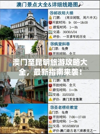 澳門至昆明旅游攻略大全，最新指南來襲！