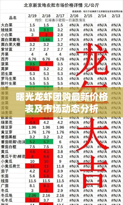 曙光龍蝦團(tuán)購(gòu)最新價(jià)格表及市場(chǎng)動(dòng)態(tài)分析