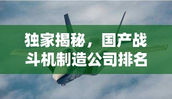 獨家揭秘，國產(chǎn)戰(zhàn)斗機制造公司排名榜單！