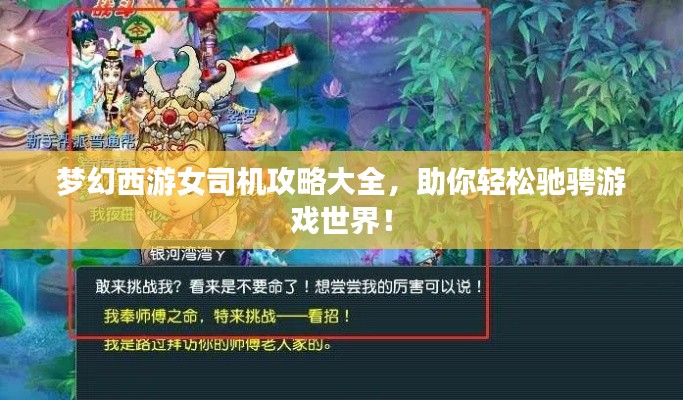 夢幻西游女司機(jī)攻略大全，助你輕松馳騁游戲世界！