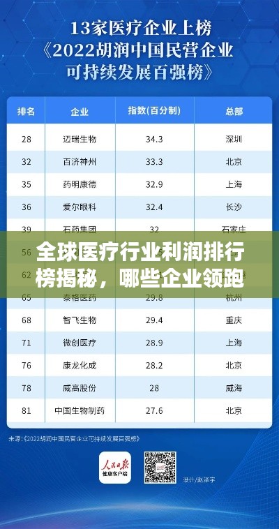 全球醫(yī)療行業(yè)利潤排行榜揭秘，哪些企業(yè)領(lǐng)跑行業(yè)賺錢榜？